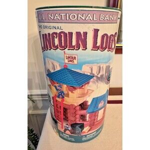 The Original Wooden Lincoln Logs Frontier L.L. National Bank Vintage 2002